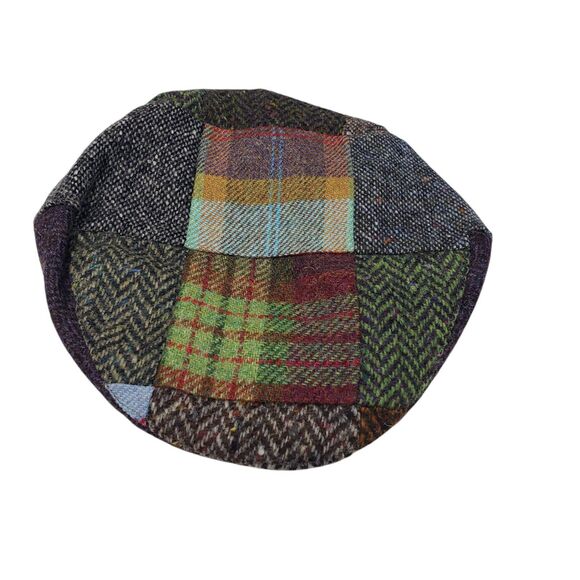 Pure New Wool Men's Colorful Flat Cap Woven in Ireland by John Hanly & Co. - Picture 1 of 6